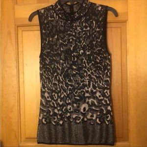 WHBM Knit Leopard Tunic Top